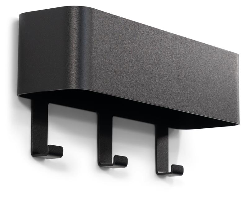 Garderobenhaken Hakenleiste DAX PLAY 3 Stahl Schwarz, Spinder Design