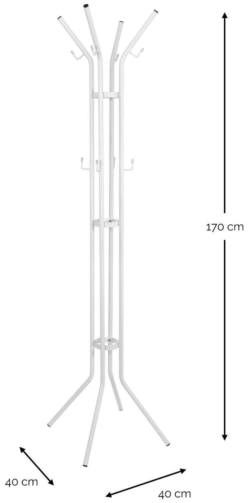 Design Kleiderständer JESSY Weiß Garderobe Höhe 170 cm, von Spinder