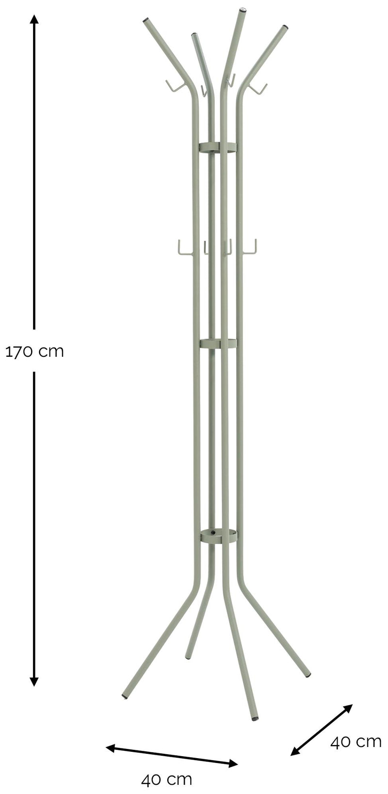 Garderobenständer JESSY Dusty Green Kleiderständer 170 cm, von Spinder