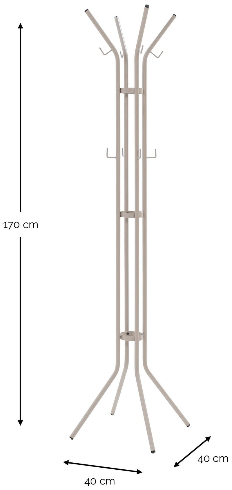 Kleiderständer JESSY Silky Taupe Garderobenständer 170 cm, von Spinder