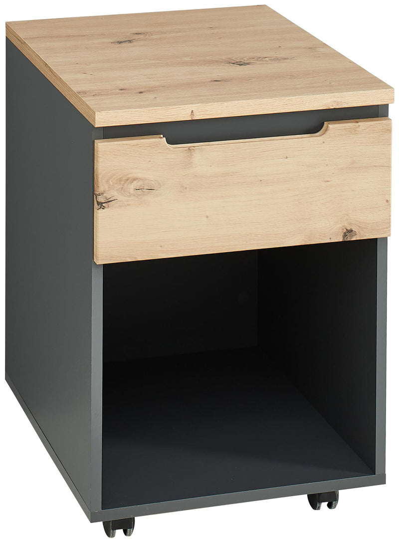 Komplettbüro MEMPHIS IV 8-teilig Front Artisan Eiche Korpus Graphit
