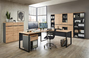 Komplettbüro MEMPHIS XI 9-teilig Front Artisan Eiche Korpus Graphit