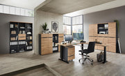 Komplettbüro MEMPHIS I 11-teilig Front Artisan Eiche Korpus Graphit