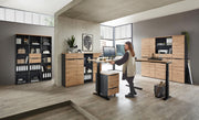 Komplettbüro MEMPHIS I 11-teilig Front Artisan Eiche Korpus Graphit