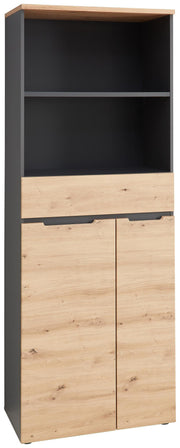 Komplettbüro MEMPHIS II 11-teilig Front Artisan Eiche Korpus Graphit
