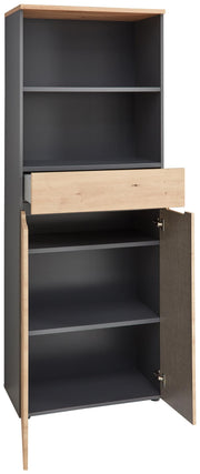 Komplettbüro MEMPHIS II 11-teilig Front Artisan Eiche Korpus Graphit