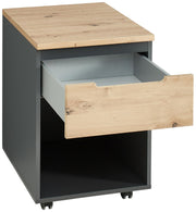 Komplettbüro MEMPHIS III 11-teilig Front Artisan Eiche Korpus Graphit