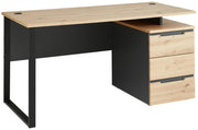 Komplettbüro MEMPHIS V 4-teilig Front Artisan Eiche Korpus Graphit