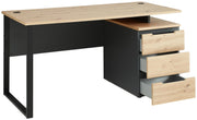 Komplettbüro MEMPHIS V 4-teilig Front Artisan Eiche Korpus Graphit