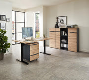 Komplettbüro MEMPHIS VI 5-teilig Front Artisan Eiche Korpus Graphit
