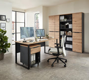 Komplettbüro MEMPHIS VII 5-teilig Front Artisan Eiche Korpus Graphit