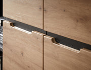 Komplettbüro MEMPHIS VII 5-teilig Front Artisan Eiche Korpus Graphit