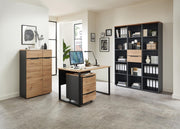 Komplettbüro MEMPHIS VIII 6-teilig Front Artisan Eiche Korpus Graphit