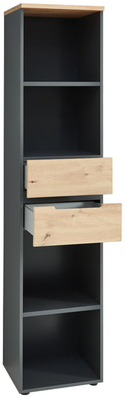 Komplettbüro MEMPHIS VIII 6-teilig Front Artisan Eiche Korpus Graphit