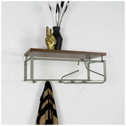 Wandgarderobe REX 3 Dusty Green Garderobe mit 5 Haken und Hutablage