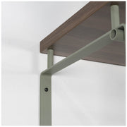 Wandgarderobe REX 3 Dusty Green Garderobe mit 5 Haken und Hutablage