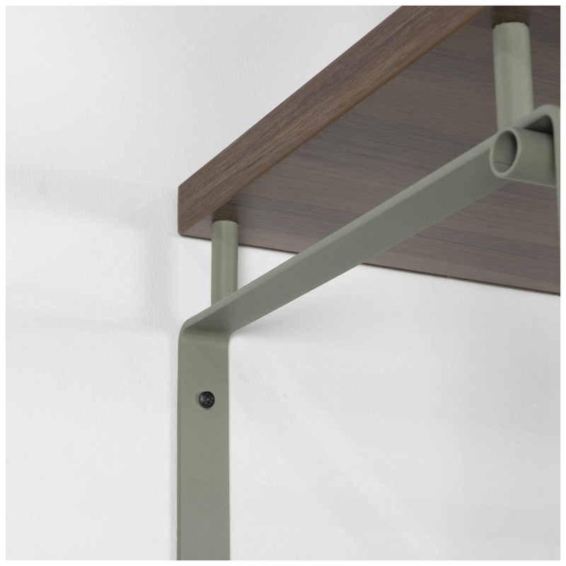 Wandgarderobe REX 3 Dusty Green Garderobe mit 5 Haken und Hutablage