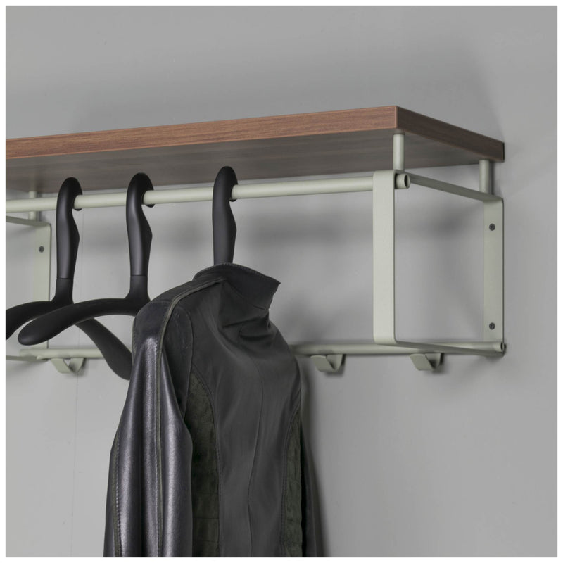 Wandgarderobe REX 3 Dusty Green Garderobe mit 5 Haken und Hutablage