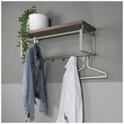 Wandgarderobe REX 3 Dusty Green Garderobe mit 5 Haken und Hutablage