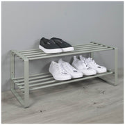 Schuhregal REX SR in Dusty Green mit 2 Ablagen Flurregal von Spinder