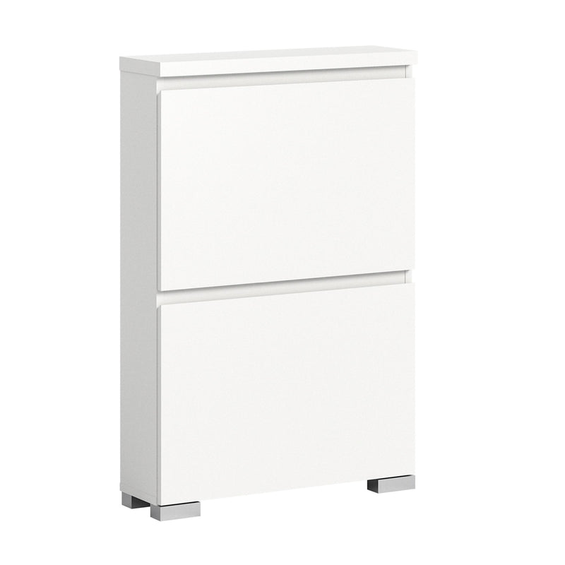 SHOELOVE Schuhschrank 2 Klappen weiß B 60 x H 91 cm + T 18 cm