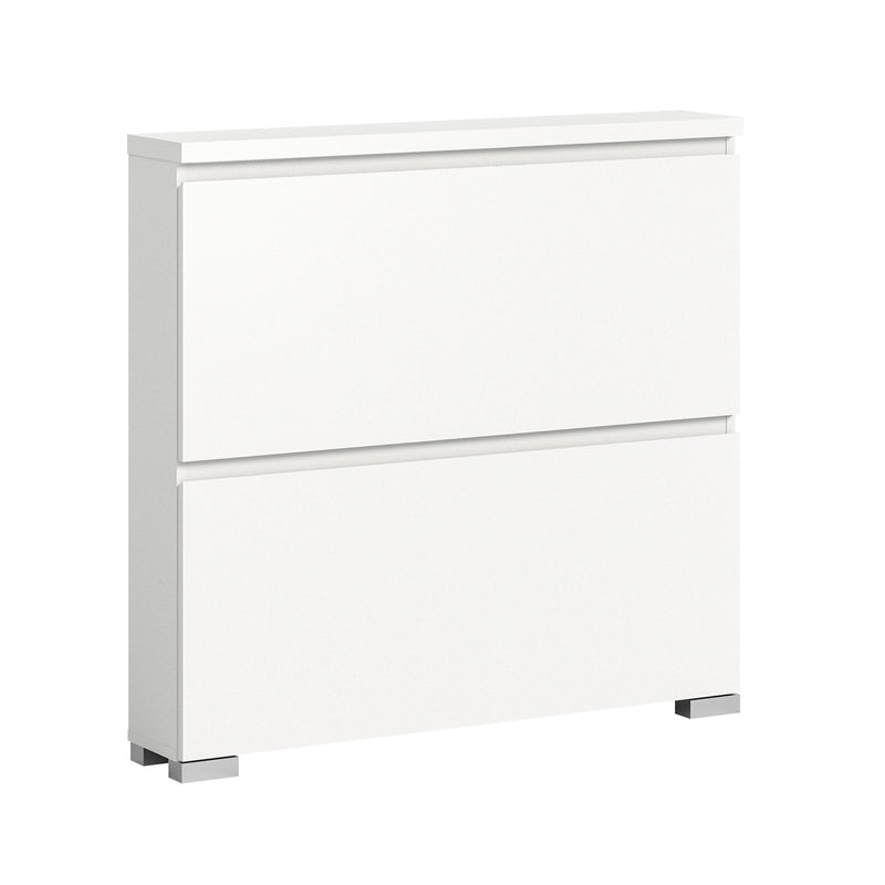 SHOELOVE Schuhschrank 2 Klappen weiß B 95 x H 91 cm + T 18 cm