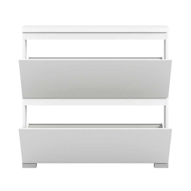 SHOELOVE Schuhschrank 2 Klappen weiß B 95 x H 91 cm + T 18 cm