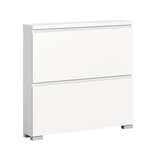 SHOELOVE Schuhschrank 2 Klappen weiß B 95 x H 91 cm + T 18 cm