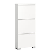 SHOELOVE Schuhschrank 3 Klappen weiß B 60 x H 127 cm + T 18 cm