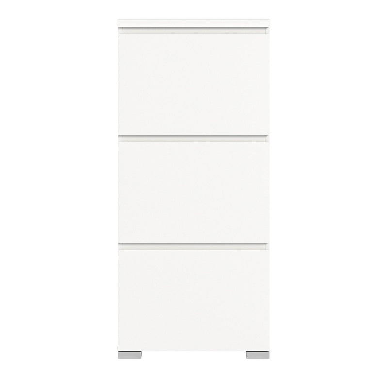 SHOELOVE Schuhschrank 3 Klappen weiß B 60 x H 127 cm + T 18 cm