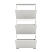 SHOELOVE Schuhschrank 3 Klappen weiß B 60 x H 127 cm + T 18 cm