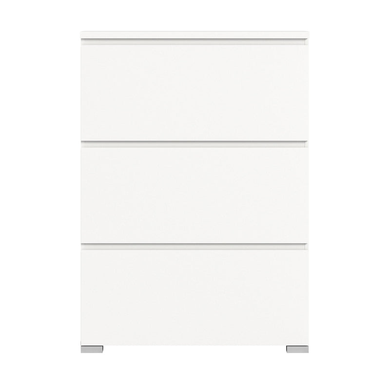 SHOELOVE Schuhschrank 3 Klappen weiß B 95 x H 127 cm + T 18 cm
