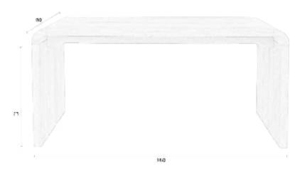 Tisch Esstisch BRAVE 160 cm mit Eichenfurnier von Zuiver