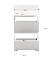 SHOELOVE Schuhschrank 2 Klappen + 1 Schubkasten B/H/T 60 x 109 x 27 cm