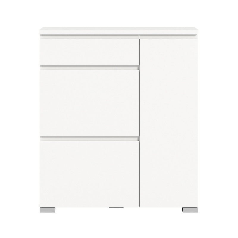 SHOELOVE Schuhschrank 2 Klappe + Schubkasten + Türe 95 x 109 x 27 cm