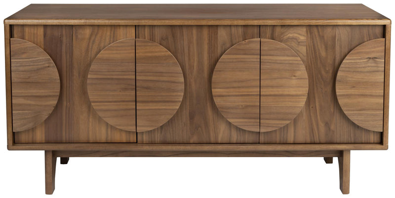 Sideboard GROOVE mit 3 Türen und Walnussfurnier von Zuiver