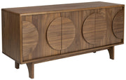Sideboard GROOVE mit 3 Türen und Walnussfurnier von Zuiver