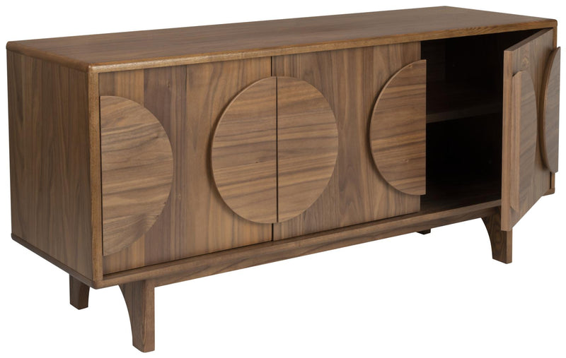 Sideboard GROOVE mit 3 Türen und Walnussfurnier von Zuiver