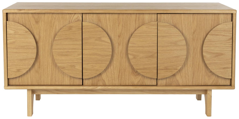 Sideboard GROOVE mit 3 Türen und Eichennfurnier von Zuiver