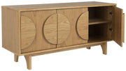 Sideboard GROOVE mit 3 Türen und Eichennfurnier von Zuiver