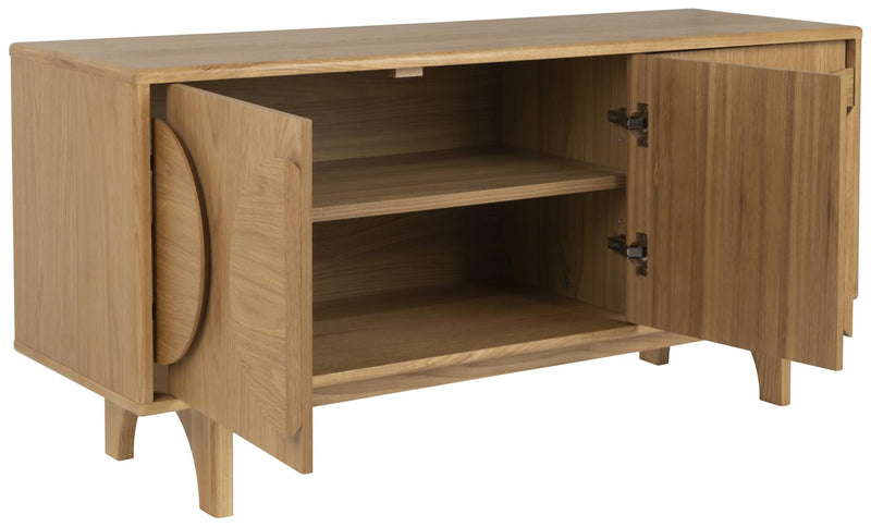Sideboard GROOVE mit 3 Türen und Eichennfurnier von Zuiver
