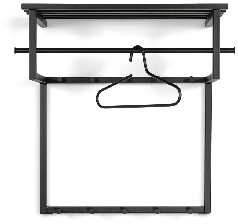 Wandgarderobe RIZZOLI BLACK EDITION mit Hutablage von Spinder Design