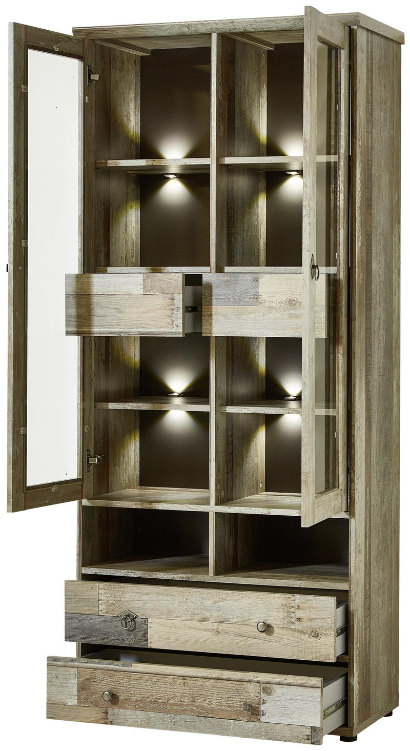 Wohnzimmerschrank Wohnwand BONANZA DD82 - Driftwood Nachbildung