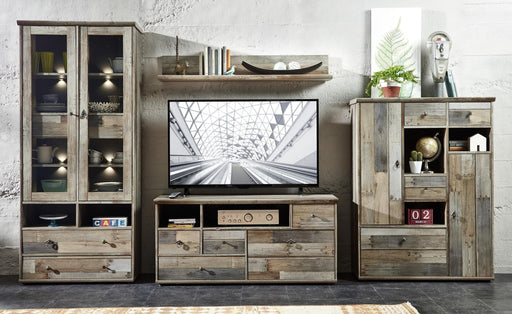 Wohnzimmerschrank Wohnwand BONANZA DD82 - Driftwood Nachbildung