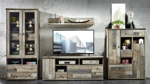 Wohnzimmerschrank Wohnwand BONANZA DD83 - Driftwood Nachbildung