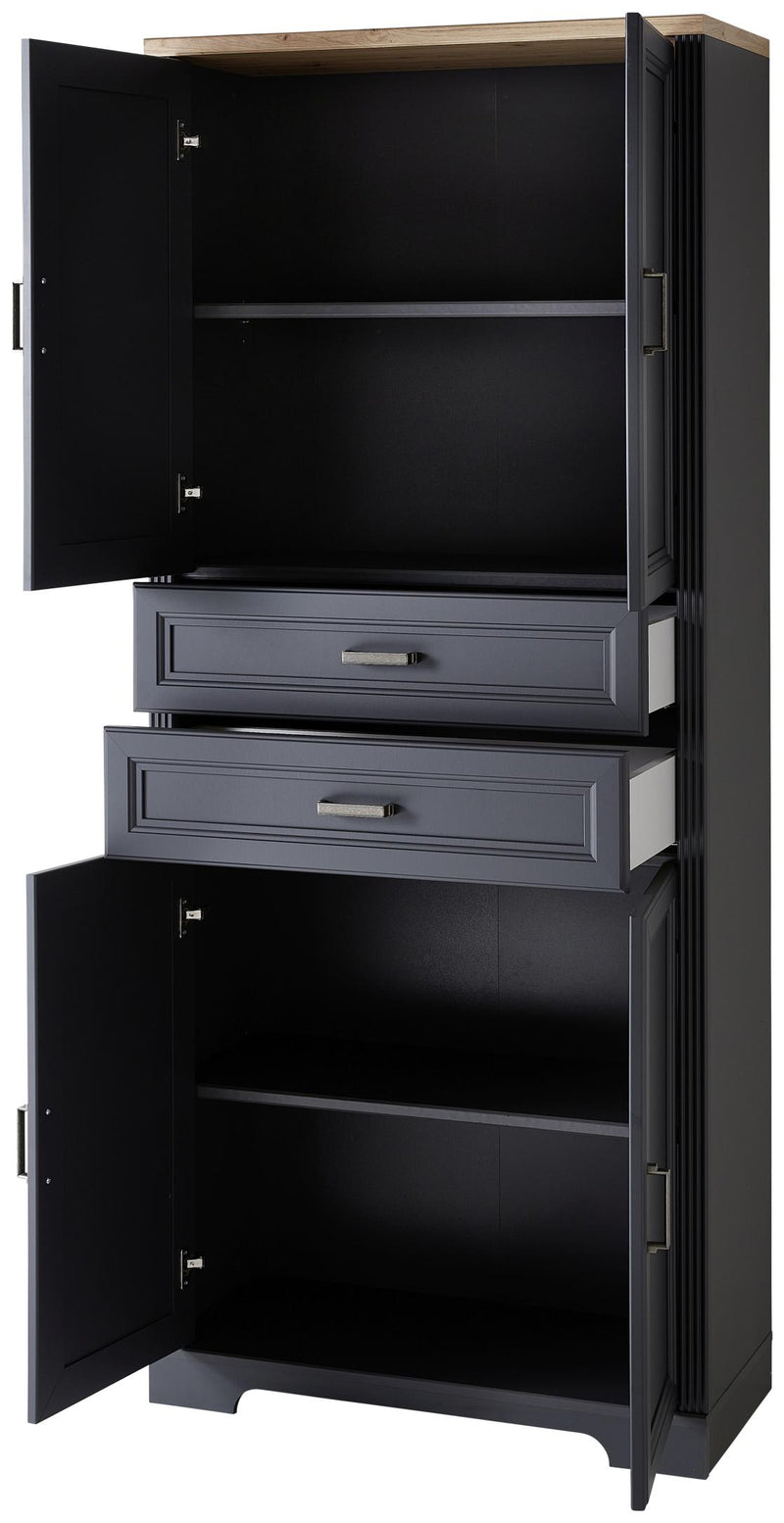 Büroschrank Stauraumelement JASMIN 02 Graphit Artisan Eiche