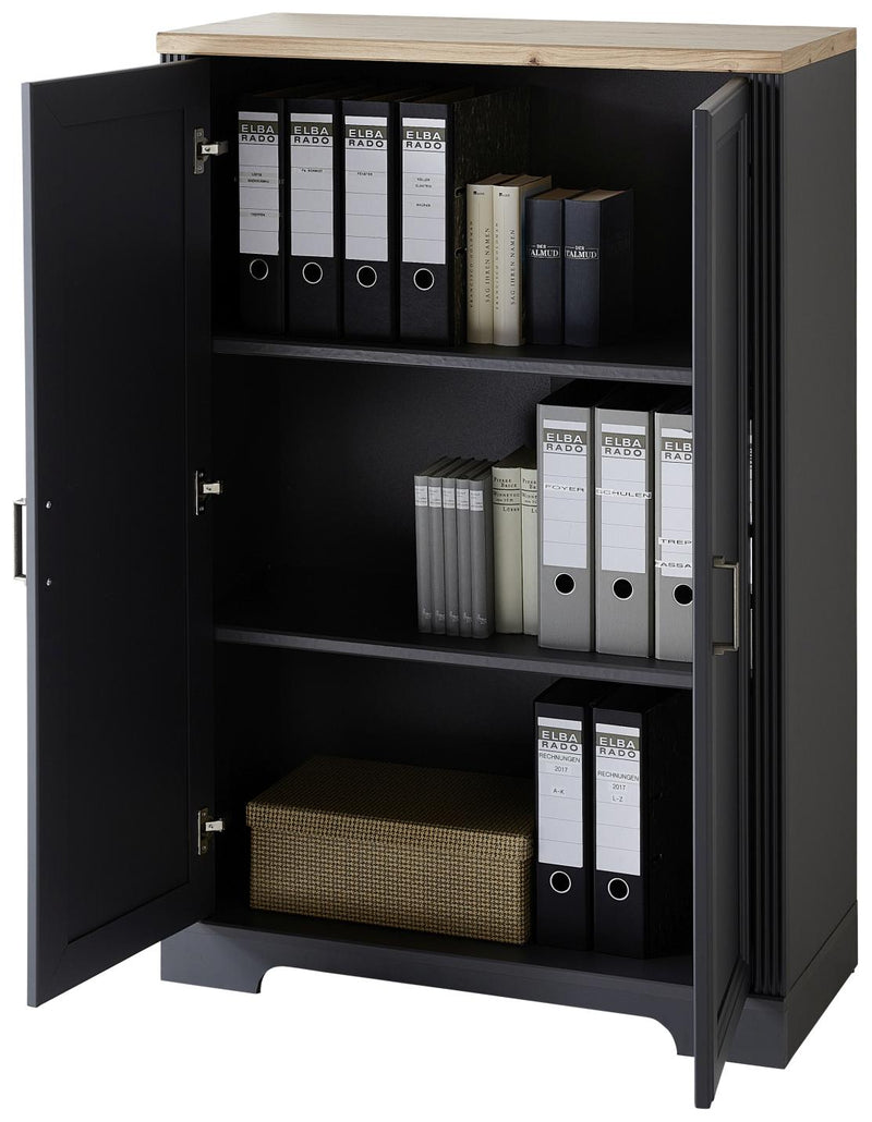 Stauraumelement Büro Kommode JASMIN 11 Graphit Artisan Eiche