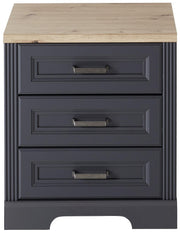 Rollcontainer JASMIN 3 Schubkästen Graphit Artisan Eiche Nachbildung