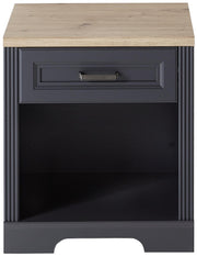 Rollcontainer JASMIN 1 Schubkasten Graphit Artisan Eiche Nachbildung