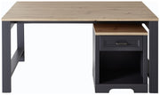 Rollcontainer JASMIN 1 Schubkasten Graphit Artisan Eiche Nachbildung